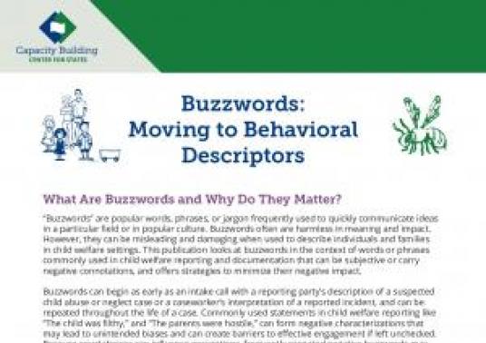 Buzzwords: Moving to Behavioral Descriptors Tip Sheet